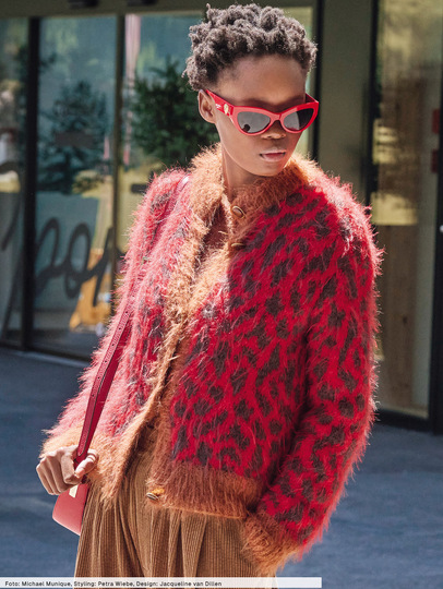 Jacke in Tierfell-Optik