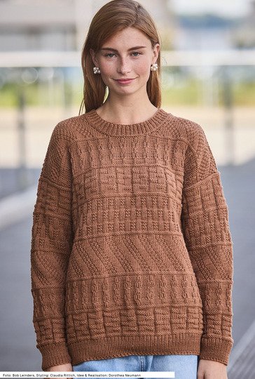Pullover mit verschiedenen Strukturmustern