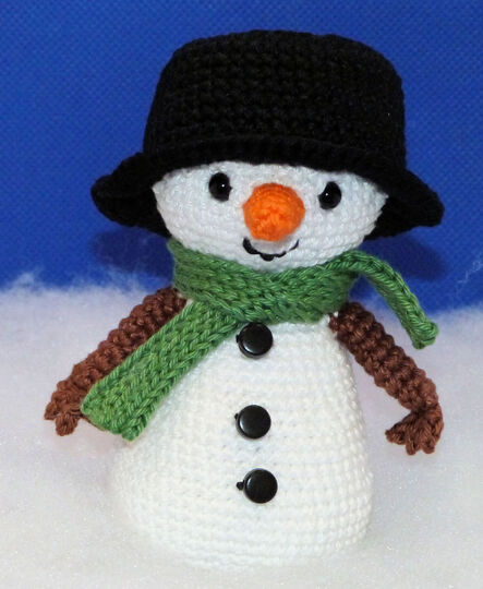 Häkelanleitung für Schneefrau und Schneemann für Links- und Rechtshänder