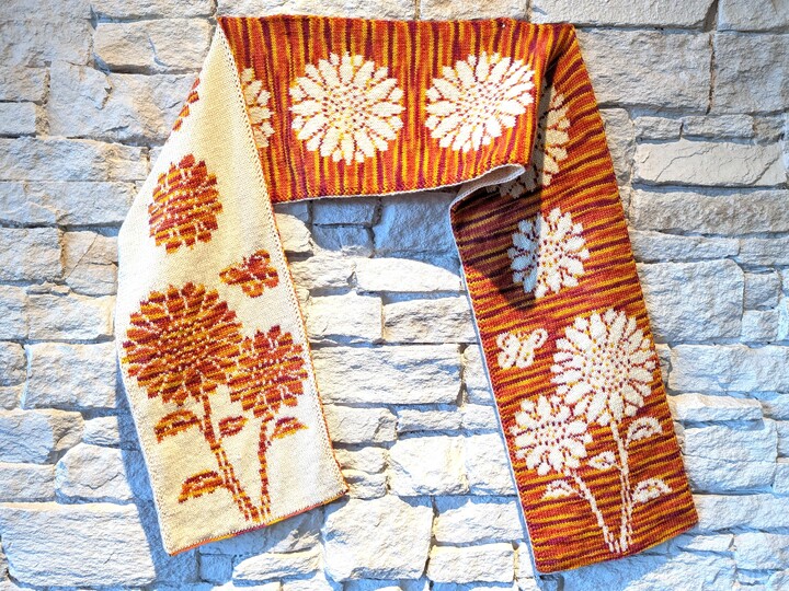Kuschelschal "Sunflowers" - Doubleface Strickanleitung