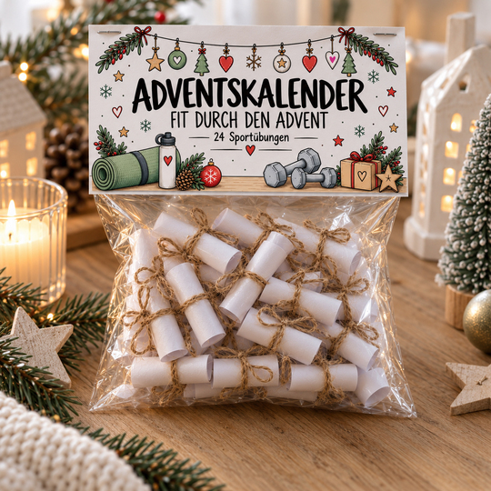 Adventskalender Sport – 24 Sportübungen für Männer & Frauen