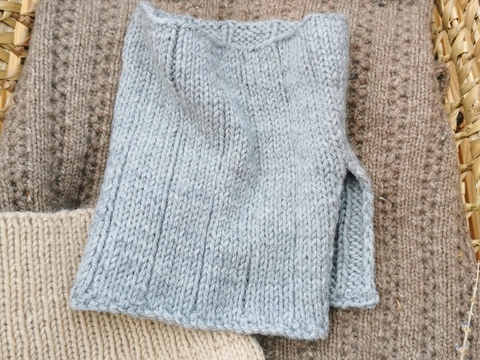 Halswärmer für Kinder stricken | Rundschal | Anleitung Baby Schlupfschal