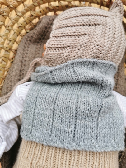 Halswärmer für Kinder stricken | Rundschal | Anleitung Baby Schlupfschal