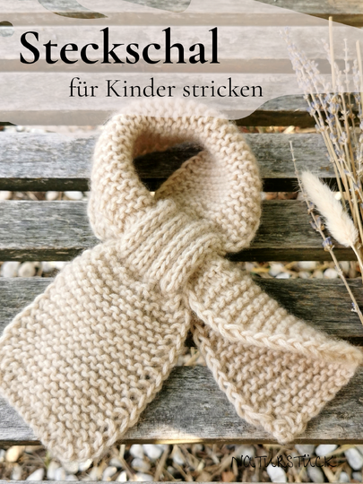 Baby Steckschal stricken | Kinderschal | Anleitung Babyschal mit Schlaufe