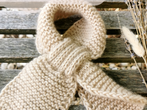 Baby Steckschal stricken | Kinderschal | Anleitung Babyschal mit Schlaufe
