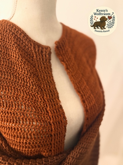 Häkel-Cardigan Cozy Gold