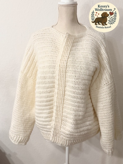 Häkel-Cardigan Cozy Gold