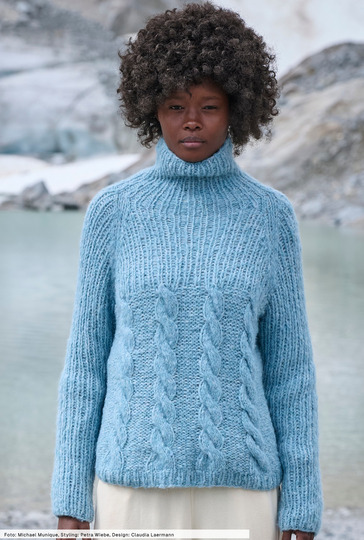 Pulli mit Zöpfen und Rippen