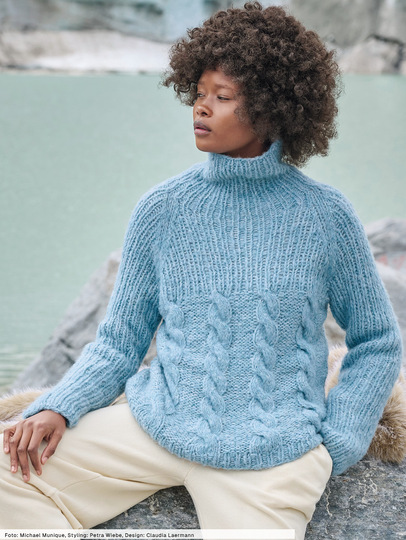 Pulli mit Zöpfen und Rippen