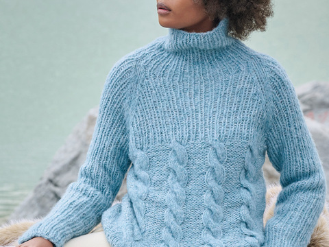 Pulli mit Zöpfen und Rippen