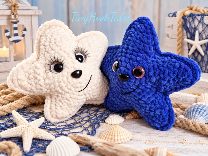 Häkelanleitung für meine Seesterne "Blubb und Perla"