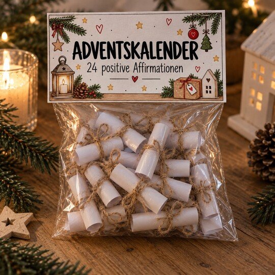 Adventskalender positive Affirmationen | 24 Affirmationskarten