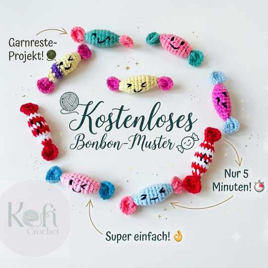 Kostenlose Häkelanleitung - Süßes Bonbon / Amigurumi