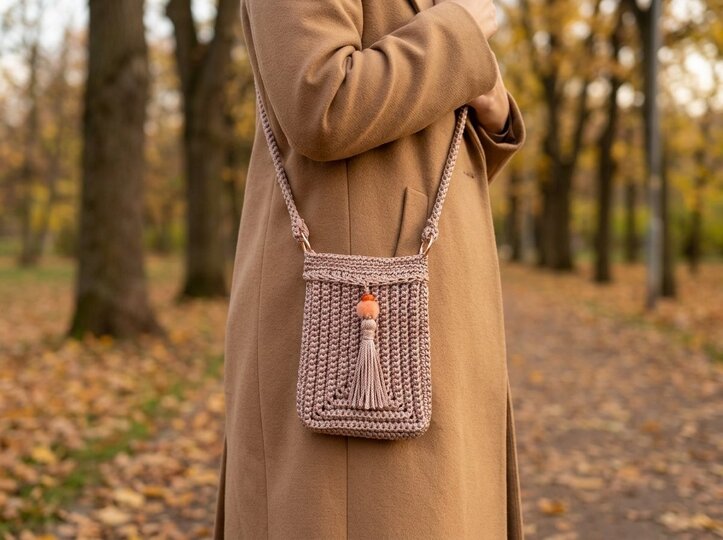 Gehäkelte Umhängetasche – Boho Chic Bag
