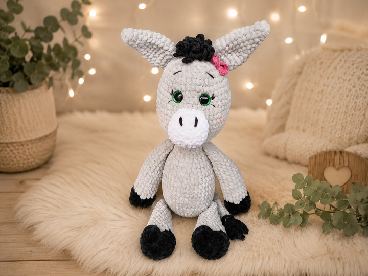 Häkelanleitung Esel, Amigurumi Esel häkeln, Esel häkeln, Kuscheltier Esel