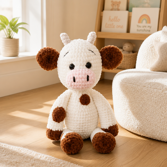 Häkelanleitung Kuh, Amigurumi Kuh häkeln, Kuh häkeln, Kuh Spieluhr häkeln