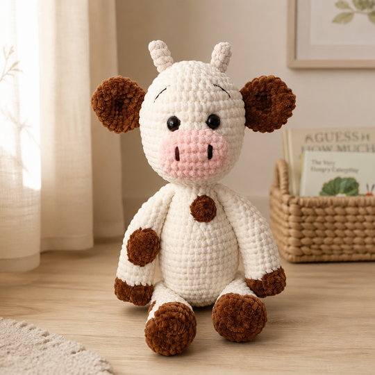 Häkelanleitung Kuh, Amigurumi Kuh häkeln, Kuh häkeln, Kuh Spieluhr häkeln