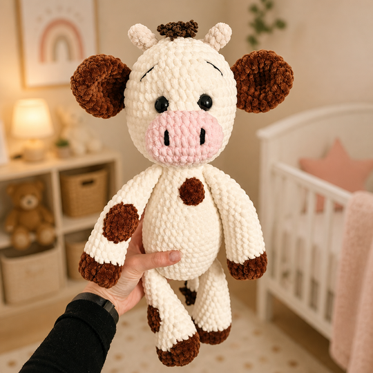 Häkelanleitung Kuh, Amigurumi Kuh häkeln, Kuh häkeln, Kuh Spieluhr häkeln