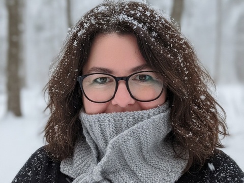 Schal Greta – wandelbarer Strickschal mit Bindebändern | Strickanleitung