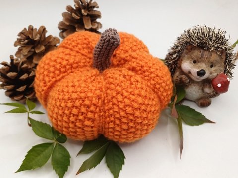 Strickanleitung Kürbis Herbstdeko - Halloween
