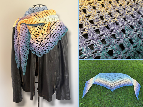 Crochet Pattern Triangular Scarf "Erato"