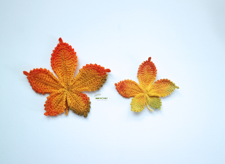 Häkelanleitung Herbstliche Blätter Set- Herbstdekoration