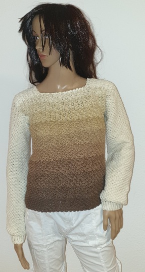 Crochet Pattern Sweater Infinity Shell-Flow, seamless Women's Pullover