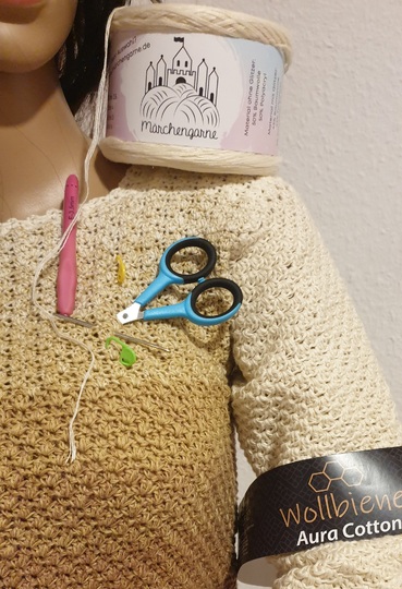 Crochet Pattern Sweater Infinity Shell-Flow, seamless Women's Pullover