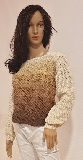 Crochet Pattern Sweater Infinity Shell-Flow, seamless Women's Pullover