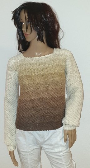 Häkelanleitung Pullover Infinity Shell-Flow, nahtloser Damen-Sweater