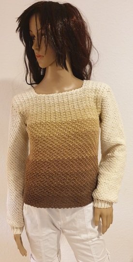 Häkelanleitung Pullover Infinity Shell-Flow, nahtloser Damen-Sweater