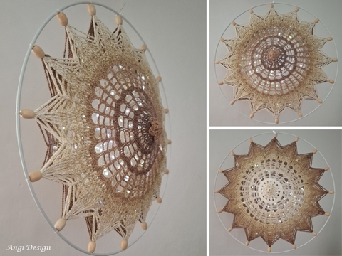 festliches 2-teiliges Mandala "Zimtsternchen" mit Lichterkette zu befüllen