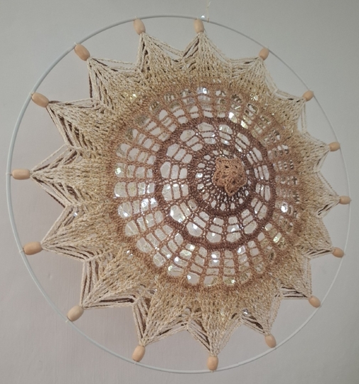 festliches 2-teiliges Mandala "Zimtsternchen" mit Lichterkette zu befüllen