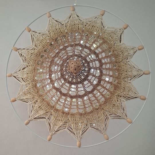 festliches 2-teiliges Mandala "Zimtsternchen" mit Lichterkette zu befüllen