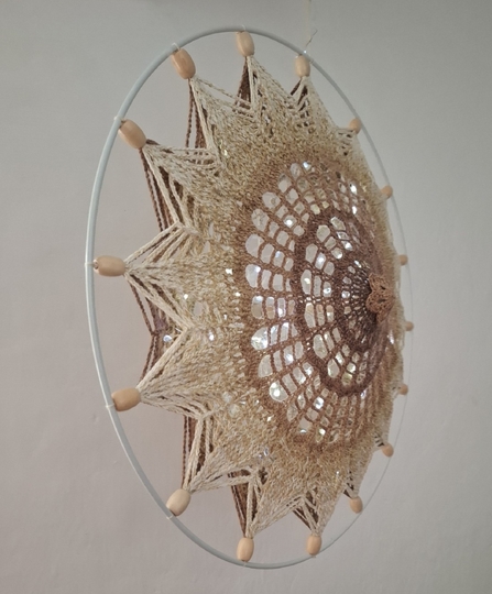 festliches 2-teiliges Mandala "Zimtsternchen" mit Lichterkette zu befüllen