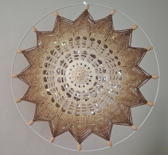 festliches 2-teiliges Mandala "Zimtsternchen" mit Lichterkette zu befüllen