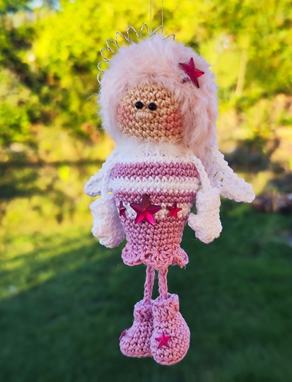Engel Mädchen und Junge mit Baumelbeinen Schutzengel Weihnachten