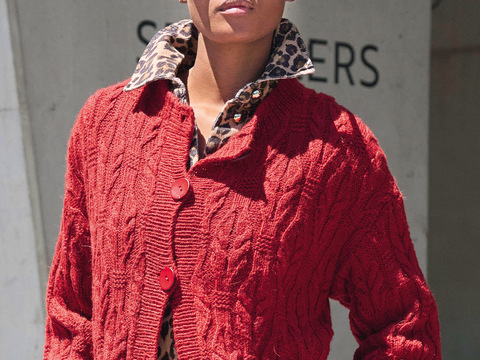Jacke mit Zopfmotiven
