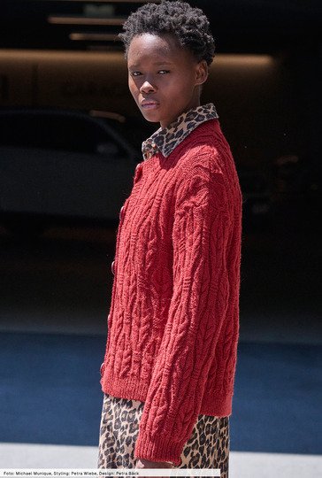 Jacke mit Zopfmotiven