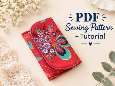 Card Holder Sewing Pattern – PDF Pattern DIY Fabric Card Wallet