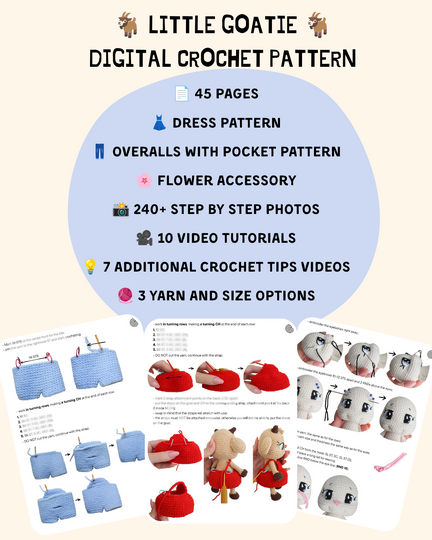 Little Goatie Goat Amigurumi Crochet Pattern
