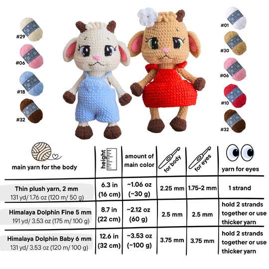 Little Goatie Goat Amigurumi Crochet Pattern