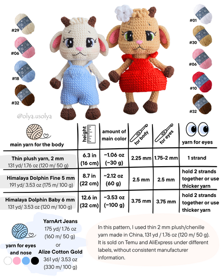 Little Goatie Goat Amigurumi Crochet Pattern