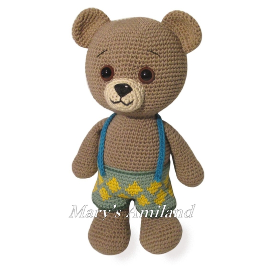 Tobia Bear the Ami - Amigurumi Crochet Pattern