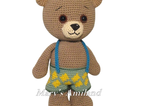 Tobia Bear the Ami - Amigurumi Crochet Pattern