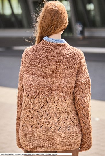 Mustermixpulli mit Rundpasse