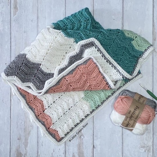 Baby Waves Ripple Blanket Crochet Pattern (English)