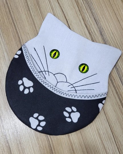 PDF Cat Potholder Sewing Pattern DIY Cute Halloween Kitchen Decor Tutorial