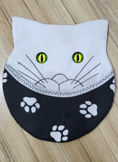 PDF Cat Potholder Sewing Pattern DIY Cute Halloween Kitchen Decor Tutorial