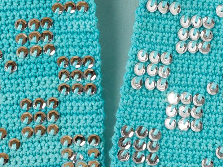 Häkel-Anleitung Schal mit Pailletten „Bling Bling VI“